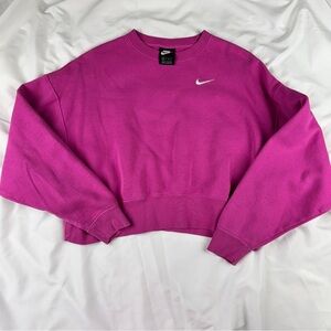 Oversized Cropped Nike Crewneck Sweatshirt